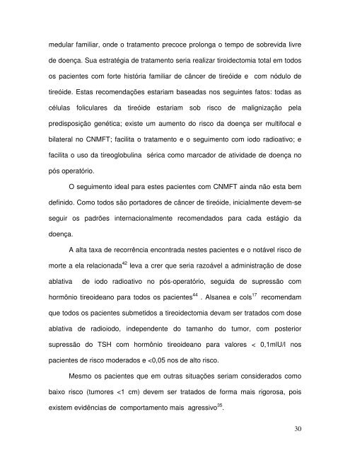 carcinoma papilífero familiar de tireóide - Faculdade de Medicina ...