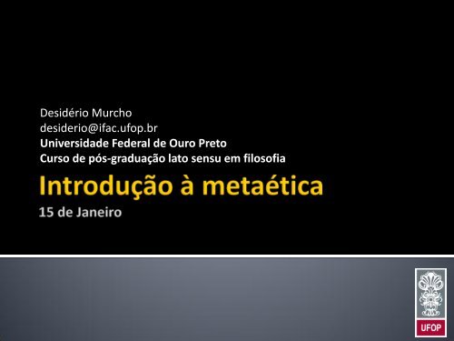 Metaética - Desidério Murcho