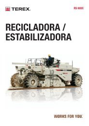 Baixe o arquivo de especificações - Terex