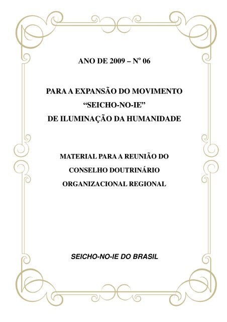 Junho 2009 - seicho-no-ie do brasil