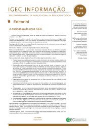 IGEC INFORMAÇÃO - Inspecção Geral da Educação