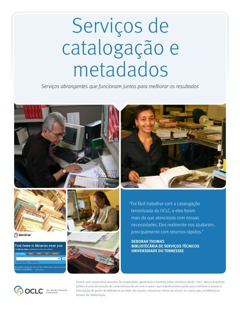 Serviços de catalogação e metadados - OCLC