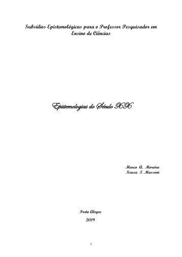 Subsídios Epistemológicas para o Professor Pesquisador em