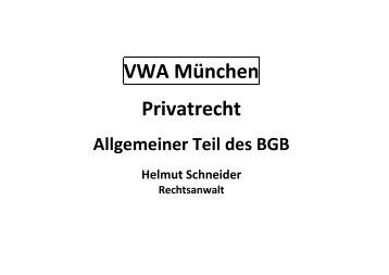 7 Beschränkte Geschäftsfähigkeit - VWA München