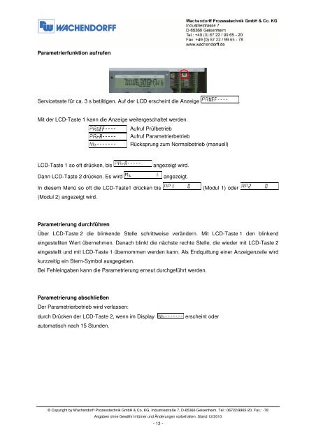 Download (1.2 MB) - Wachendorff  Prozesstechnik GmbH & Co. KG