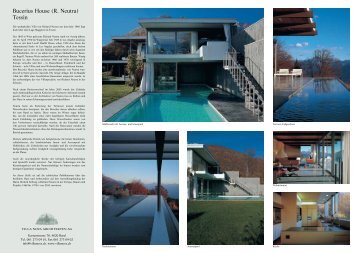 Bucerius House (R. Neutra) Tessin - Villa Nova Architekten AG
