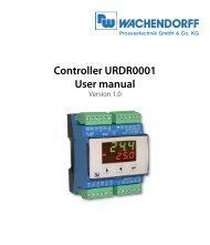 Controller URDR0001 User manual - Wachendorff Prozesstechnik ...