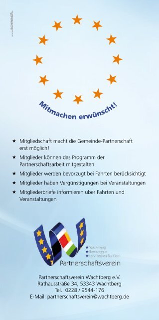 Partnerschaftsverein Wachtberg (Flyer, Dezember 2012)