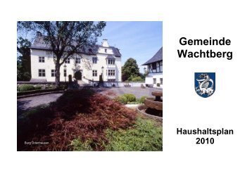 Gesamt-Haushaltsplan - Gemeinde Wachtberg