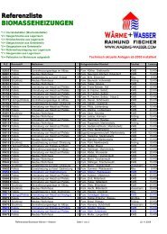 Referenzliste BIOMASSEHEIZUNGEN