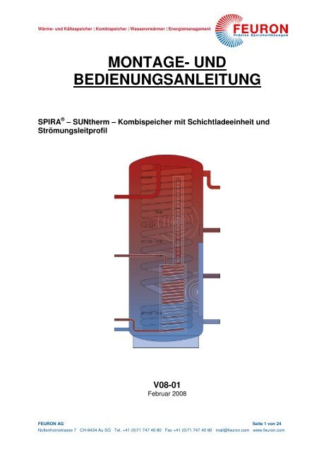 MONTAGE- UND BEDIENUNGSANLEITUNG