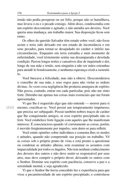 Testemunhos para a Igreja 2 (2005) - Ellen G. White Writings