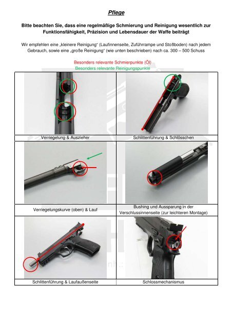 Anleitung Demontage - Montage - Pflege - Waffen-Oschatz