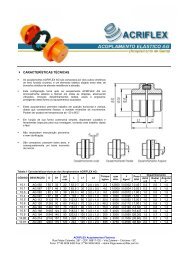 CARACTERÍSTICAS TÉCNICAS - ACRIFLEX - Acoplamentos ...