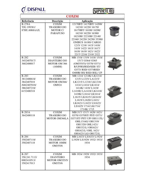 ACOPLAMENTO HÉLICE BASE COMPENSADORA ... - Dispall.com.br