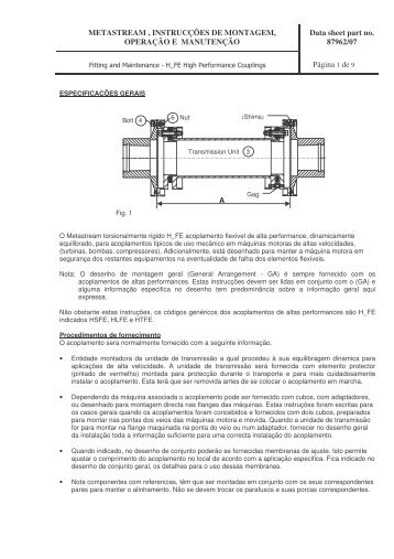 (Manual de instrucções do metastream) - John Crane