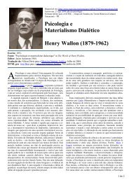 Psicologia e Materialismo Dialético Henry Wallon (1879-1962)