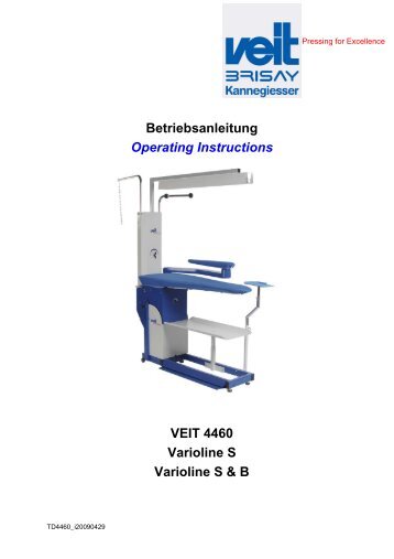 Betriebsanleitung Operating Instructions VEIT ... - Wasco Rosal AG