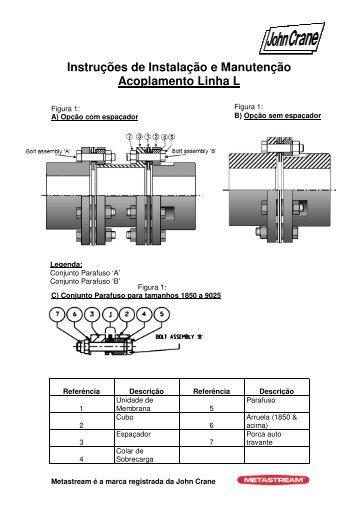 Instruções de Instalação e Manutenção Acoplamento ... - John Crane