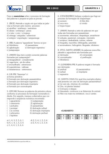 questões - Darwin