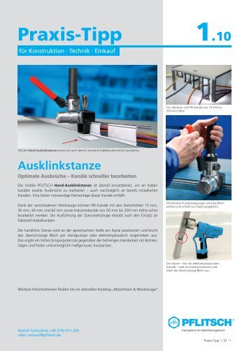 Praxistips 7 Ausklinkstanze - Wagner GmbH