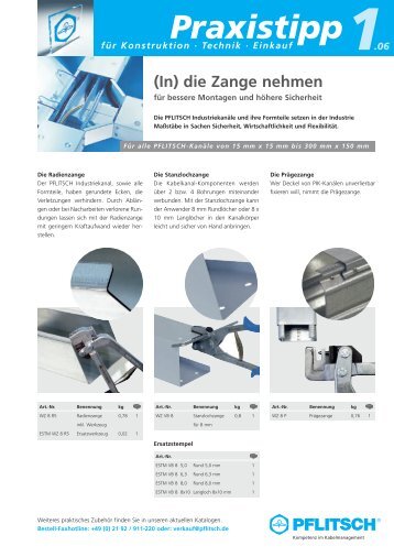 Praxistips 1 Zangen - Wagner GmbH