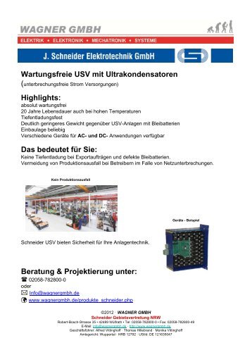 Informationen per PDF - Wagner GmbH