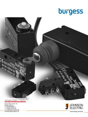 Burgess Switch Catalog Johnson Electric - Wagner GmbH