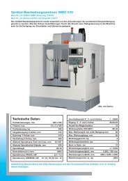 Vertikal-Bearbeitungszentrum WMC 510 Technische Daten: