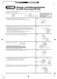 Montage- und Bedienungsanleitung für ABUS Panzerriegel PR 1500