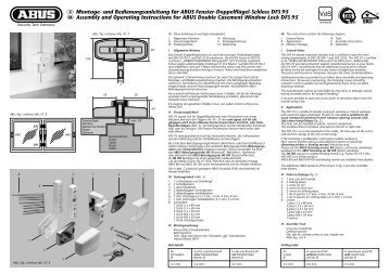 D Montage- und Bedienungsanleitung für ABUS Fenster ...