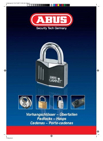 Vorhangschlösser – Überfallen Padlocks – Hasps Cadenas – Porte ...