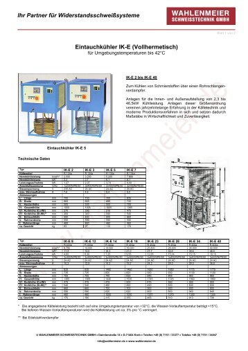 Datenblatt - wahlenmeier schweisstechnik gmbh