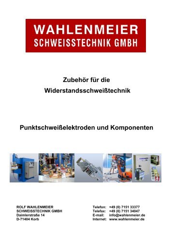 Katalog kpl. - wahlenmeier schweisstechnik gmbh