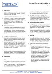 General Terms and Conditions - veritec.ch