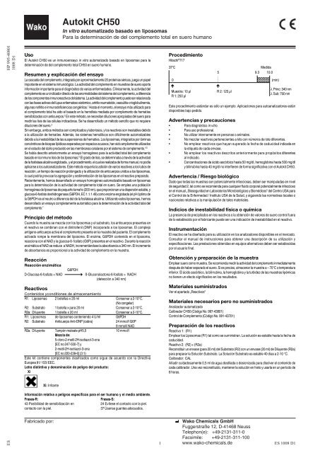 Autokit CH50 - Wako Chemicals GmbH