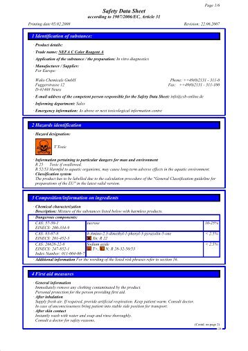 Safety Data Sheet - Wako Chemicals GmbH