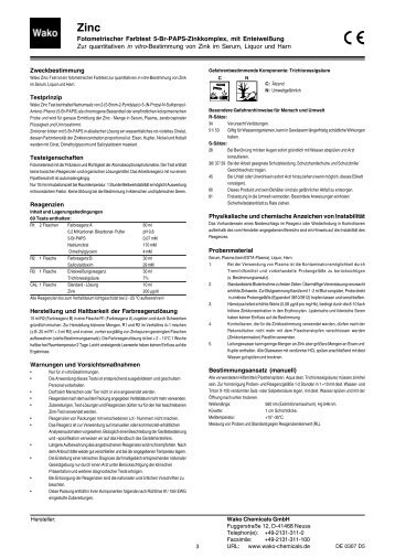 0307 D5 Zinc DE.pmd - Wako Chemicals GmbH