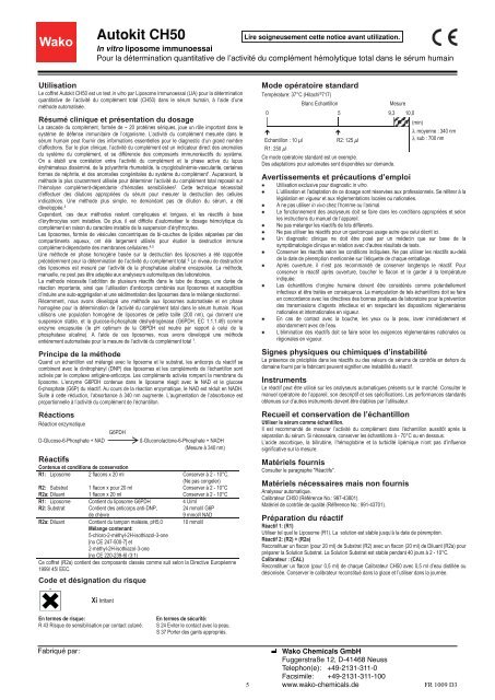 Autokit CH50 - Wako Chemicals GmbH