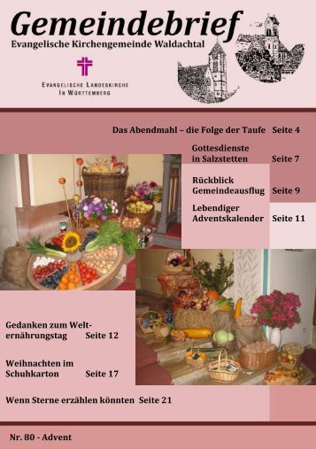 Nr. 80 Gemeindebrief Advent 2011 - Evangelische ...