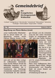 Nr. 78 Gemeindebrief Ostern 2011 - Evangelische Kirchengemeinde ...