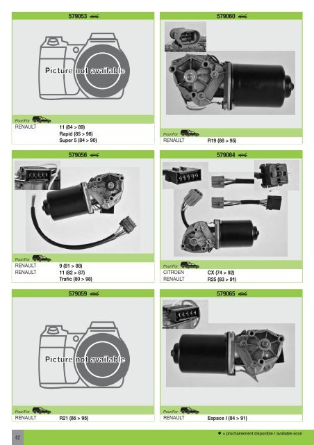 wiper motors moteurs d'essuie-glaces motores de ... - Valeo