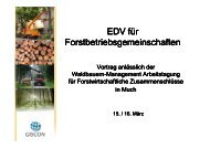 EDV für Forstbetriebsgemeinschaften - Waldbauernverband ...