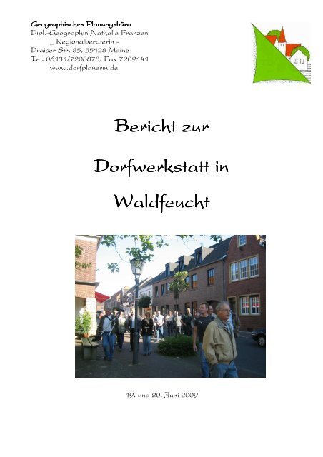 Bericht Dorfkonferenz Waldfeucht - Gemeinde Waldfeucht