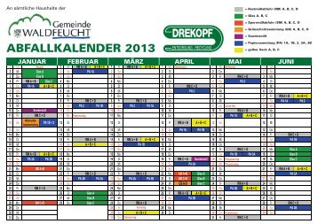 Abfallkalender 2013