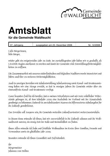 Amtsblatt - Gemeinde Waldfeucht