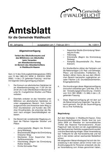 2011 - Amtsblatt 01 (1.316 KB) - Gemeinde Waldfeucht