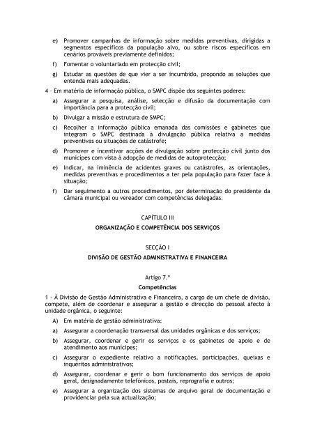 Estrutura e Organização dos Serviços - Câmara Municipal de Porto ...