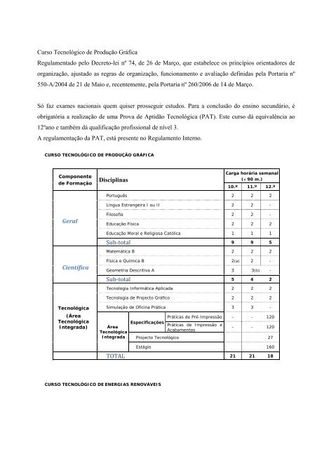 PROJECTO CURRICULAR DE ESCOLA - Colégio Salesianos Porto