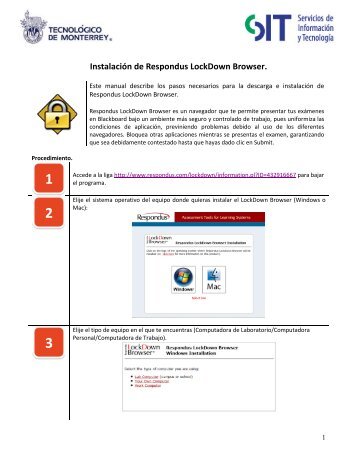Instalación de Respondus LockDown Browser.